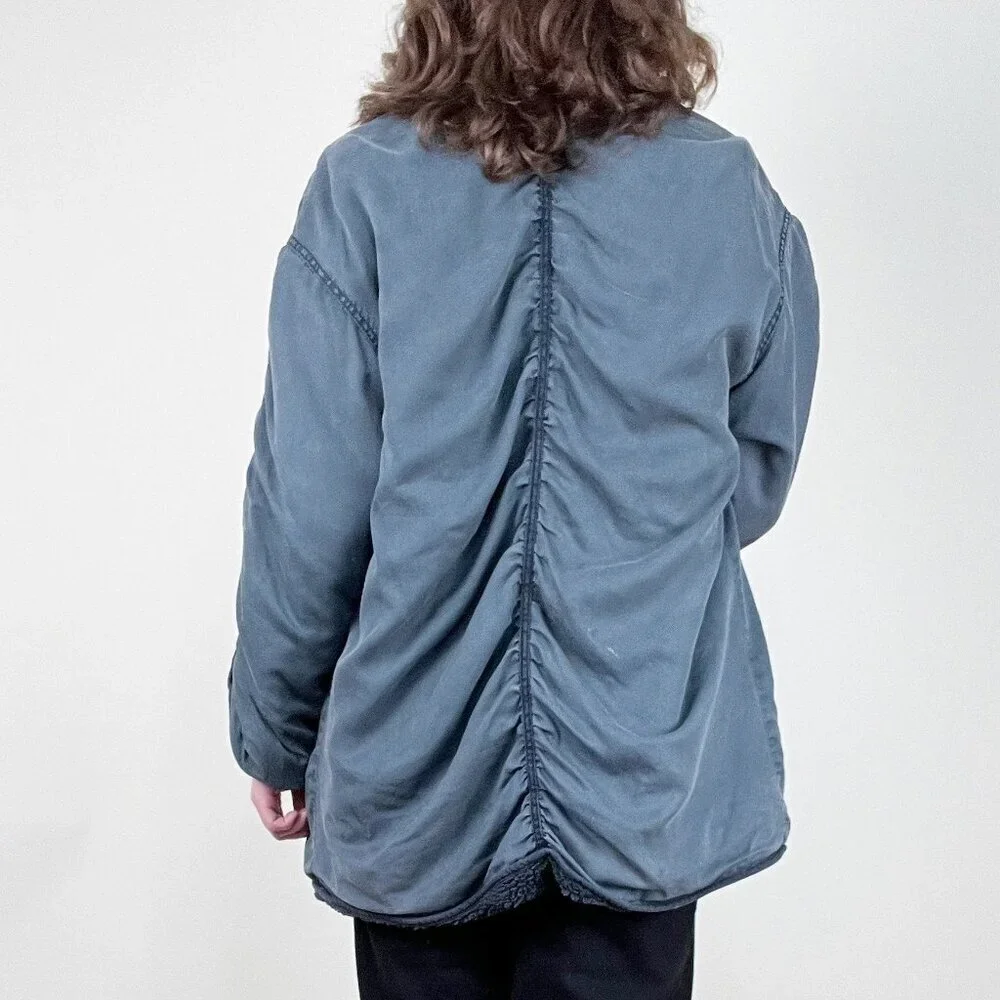 Free People Reversible Ivy Jacket Coat Shearling Oversized Slouchy Fall Winter - Picture 12 of 16